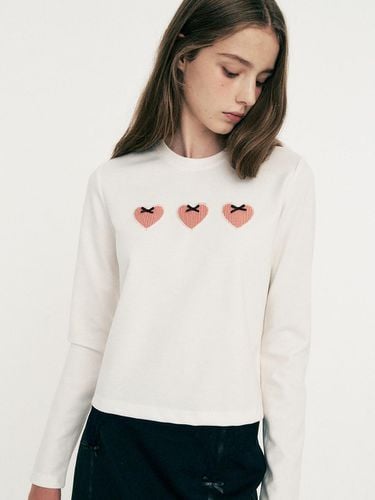 More Heart Long Sleeve White - LIE MEQUE - Modalova