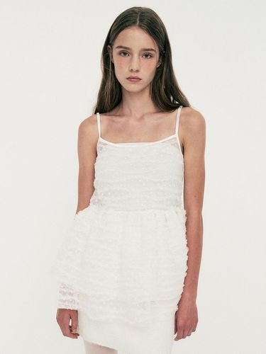 Lace Layered Mini Dress White - LIE MEQUE - Modalova