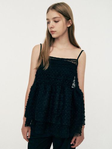 Lace Layered Mini Dress Black - LIE MEQUE - Modalova