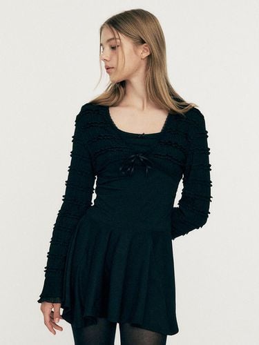 Ruffle lace bolero black - LIE MEQUE - Modalova