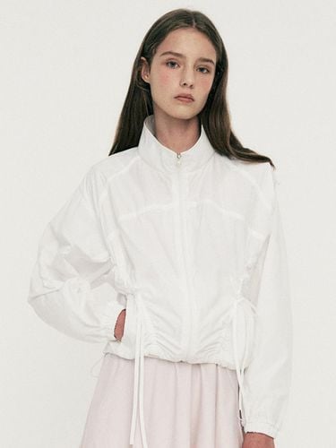 String Shirring Windbreaker White - LIE MEQUE - Modalova