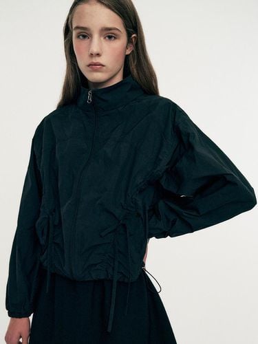 String Shirring Windbreaker Black - LIE MEQUE - Modalova