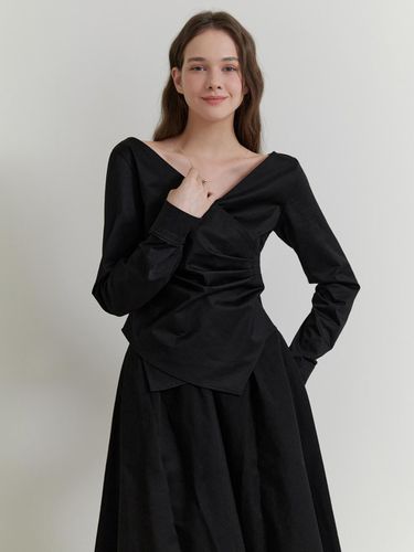 Twine wrap blouse (black) - RE_L - Modalova