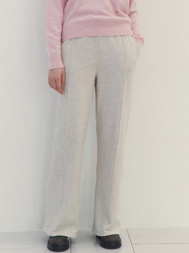 Pintuck Line Wide Sweat Pants - Neev - Modalova