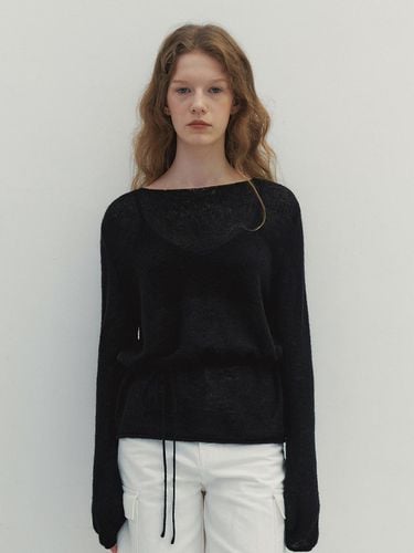 Two Way String Mohair Knit (Black) - Neev - Modalova