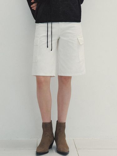 Cargo Wide Bermuda Cotton Pants () - Neev - Modalova