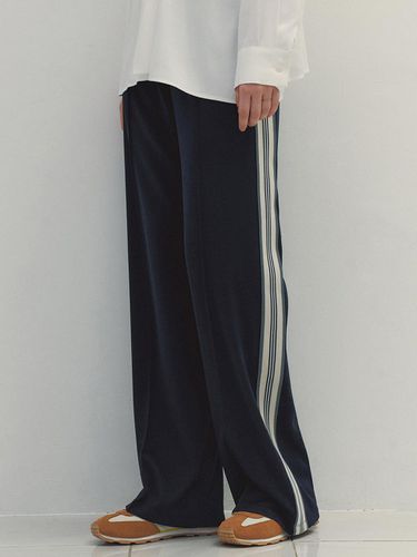 Wide Jersey Track Pants (Navy) - Neev - Modalova