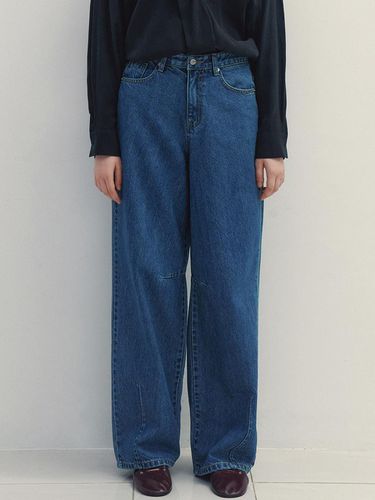 Union Pintuck Line Wide Denim Pants () - Neev - Modalova