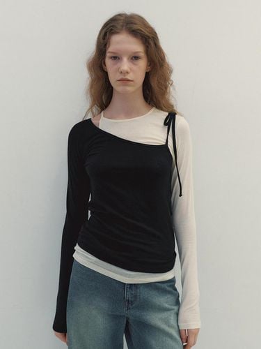 Asymmetrical Layered Tencel T-shirt () - Neev - Modalova