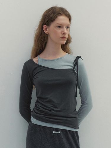 Asymmetrical Layered Tencel T-shirt () - Neev - Modalova