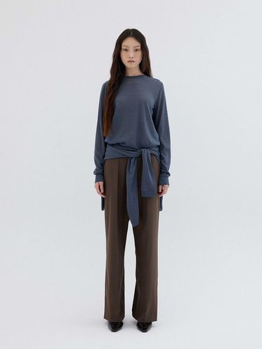 WOOL SILK KNIT TOP_DARK GREY - REPLAIN - Modalova