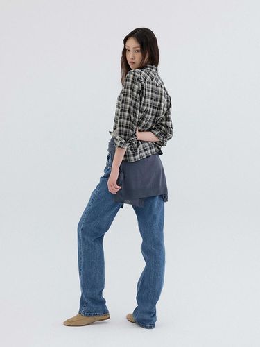 WASHED STRAIGHT JEANS_BLUE - REPLAIN - Modalova