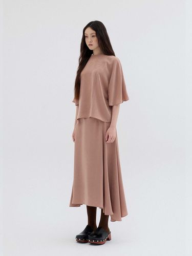 SATIN FLARE SKIRT_PINK - REPLAIN - Modalova