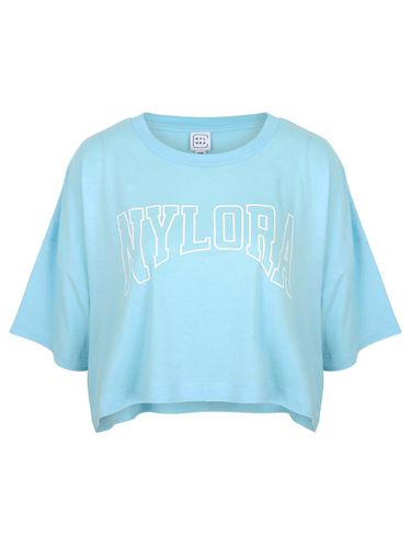 LAUREN GRAPHIC TOP AQUA BLUE - NYLORA - Modalova