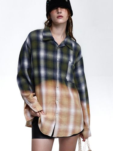 RIVET DYED PLAID SHIRT - KHAKI - RSSC - Modalova