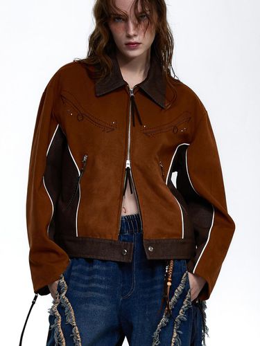 SUEDE & DENIM WESTERN JACKET - RSSC - Modalova