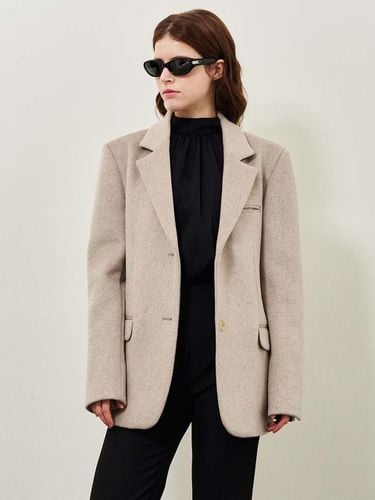 Basic wool single breated jacket_Beige - PLUNASTUDIO - Modalova