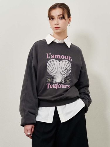 Clam heart sweatshirt_Grey - PLUNASTUDIO - Modalova