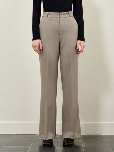 Slightly Bootscut Trouser_Beige - PLUNASTUDIO - Modalova