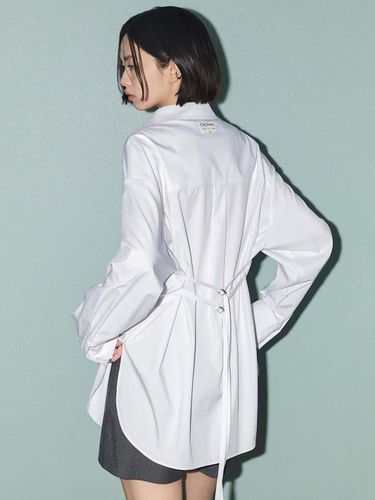 Wrinkle Free Belted Shirt - White - CITYBREEZE - Modalova