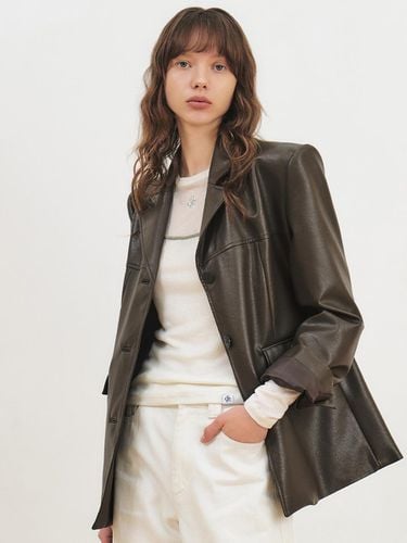 Eco Leather Blazer - Brown - CITYBREEZE - Modalova