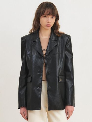 Eco Leather Blazer - Black - CITYBREEZE - Modalova