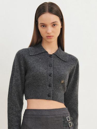 Symbol Logo Cropped Collar Cardigan - CITYBREEZE - Modalova