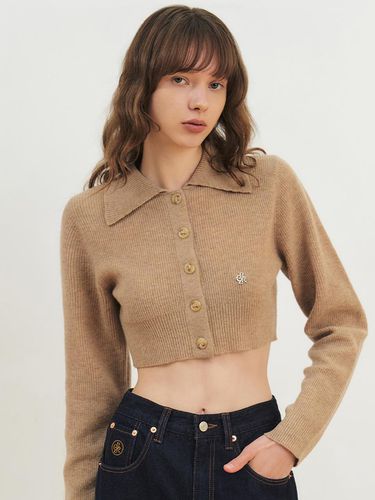 Symbol Logo Cropped Collar Cardigan - CITYBREEZE - Modalova