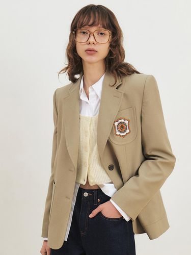 Wool Preppy Wappen Point Jacket - CITYBREEZE - Modalova