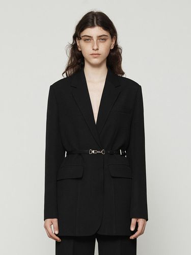 Gabardine Twill Wool Jacket [Black] - Current - Modalova