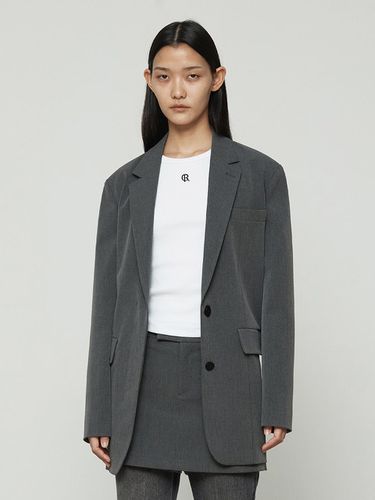 Gabardine Twill Wool Jacket [Gray] - Current - Modalova