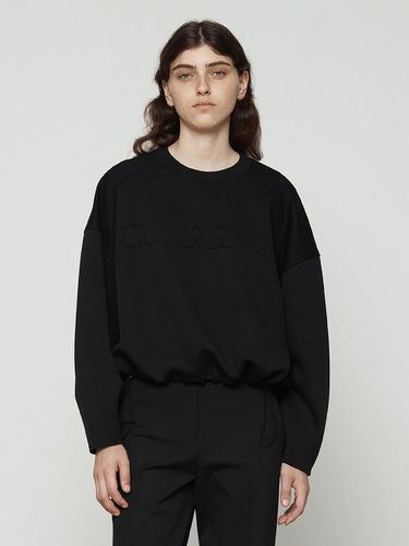 Neoprene Logo Embossed Sweatshirt [Black] - Current - Modalova