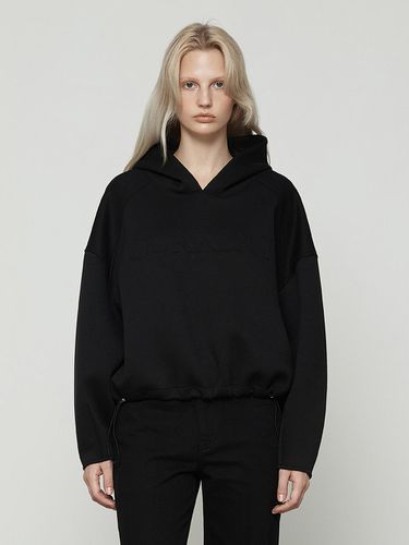 Neoprene Logo Embossed Hoodie [Black] - Current - Modalova