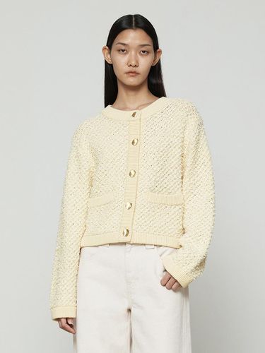 Butterfly Tweed Knit Cardigan [Cream] - Current - Modalova