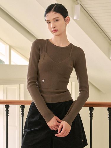 Hug Buckle Point Layered Knitwear - MICANE - Modalova