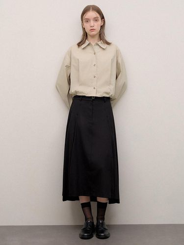 Belted Flared Long Skirt_AWWSKO31030 - SISTINA - Modalova