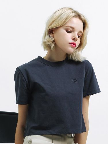 SAC Logo Oversized Fit Cropped T-Shirt 4W - SALTANDCHOCOLATE - Modalova