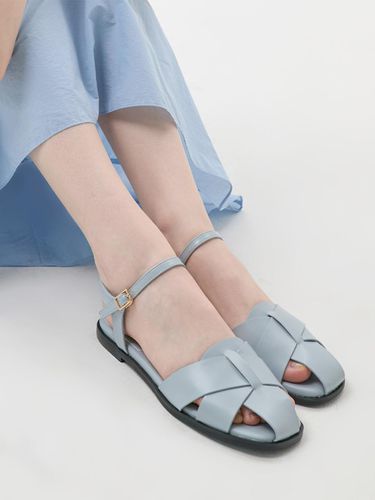 Square Top Slim Fisherman Sandals (1.3 cm) - SALTANDCHOCOLATE - Modalova