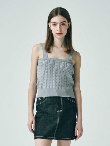 Cable knit top light gray 4W2316003 - SALTANDCHOCOLATE - Modalova