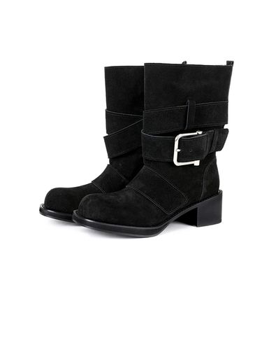 MIDDLE BROCLE BOOTS [SUEDE BLACK] - OSOI - Modalova