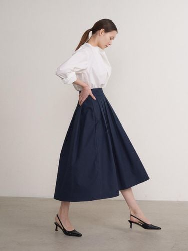 Pleats Skirt High Waist Navy - OER - Modalova