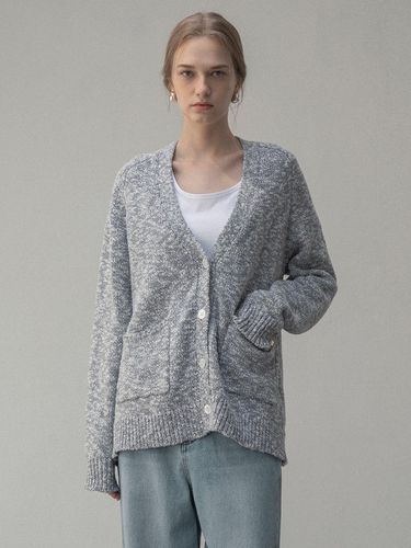 Vintage Two-Tone V-neck Cardigan - Siyazu - Modalova