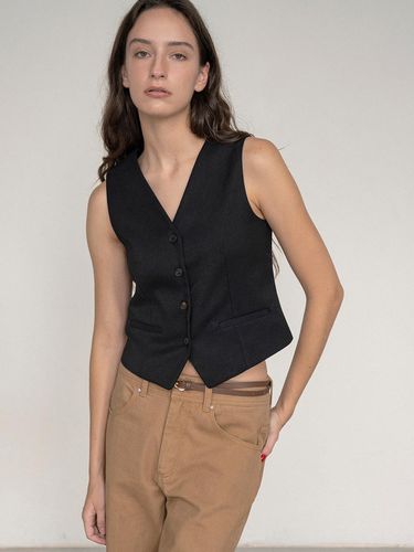 Modern Layered Vest - Black - Siyazu - Modalova