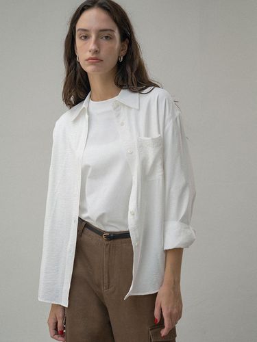 Loose Fit Wrinkle Silky Shirt - Siyazu - Modalova