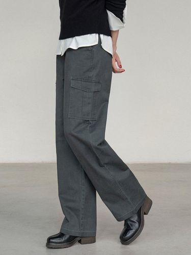 Straight Cargo Pants - Charcoal - Siyazu - Modalova