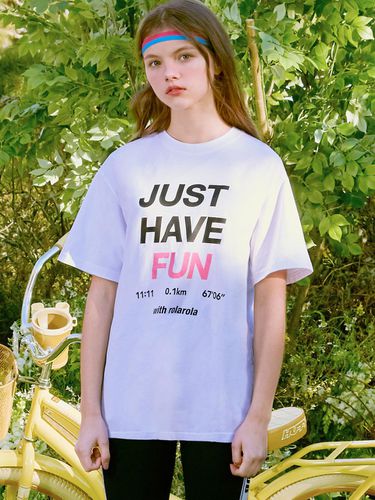 TS-20153) JUST HAVE FUN T-SHIRT WHITE - ROLAROLA - Modalova