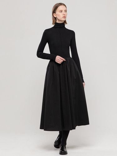 Turtleneck mix dress_Black - JMARK New York - Modalova