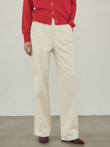 P3202 Wide Carpenter Pants_Cream - vanone atelier - Modalova