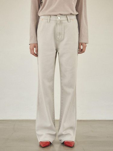 P3202 Wide Carpenter Pants_Light Gray - vanone atelier - Modalova