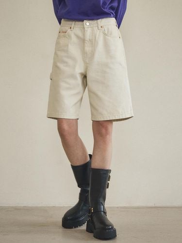 P3203 Carpenter Bermuda Shorts_Light Beige - vanone atelier - Modalova